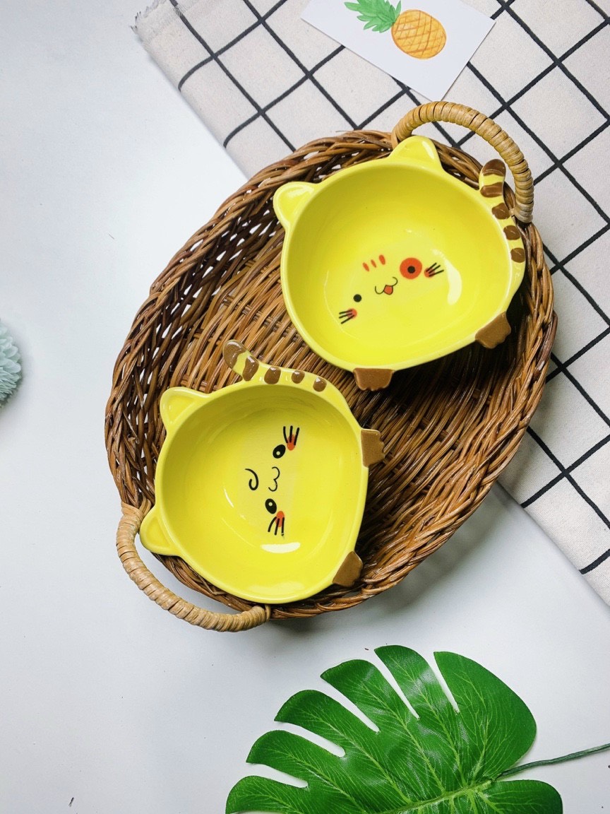Bát ăn dặm, chén ăn dặm, đựng nước chấm hình hổ con 70ml