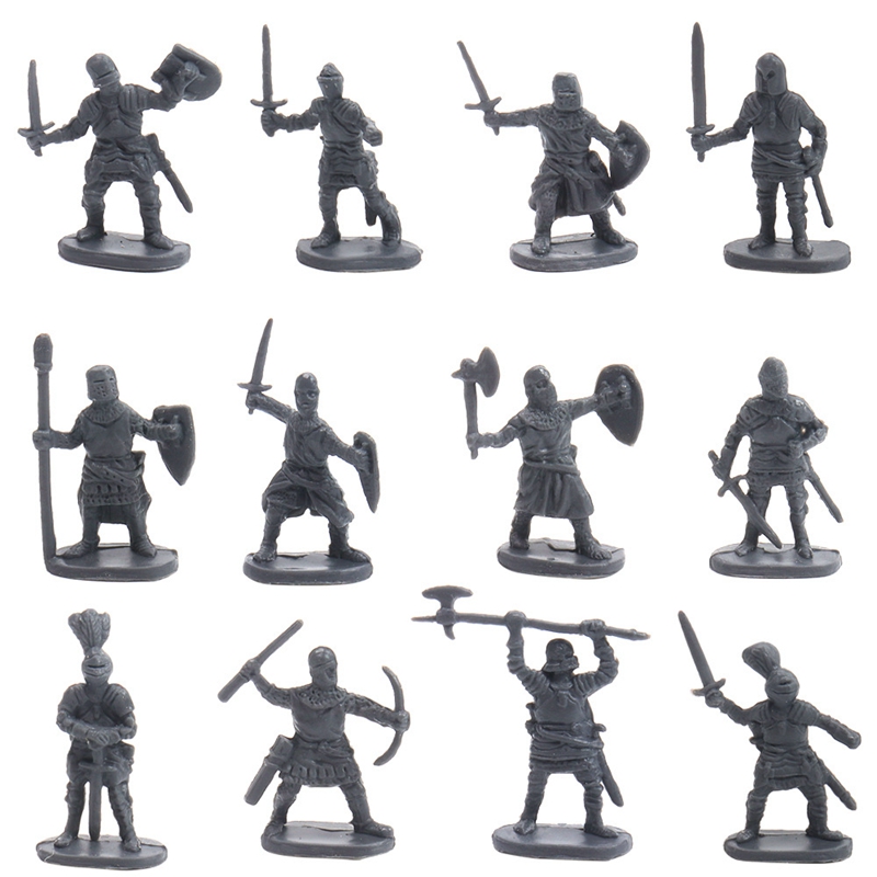 1:72 200/Set Plastic Ancient Figures Toy Soldiers Men Swordsman Action  Figure DIY War Scene Toys