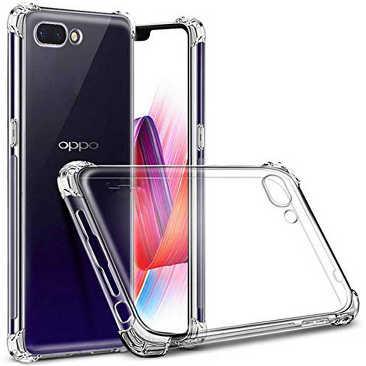 Oppo A12E Back Cover Transparent Bumper Anti Shock Soft Clear Cover For Oppo A12E