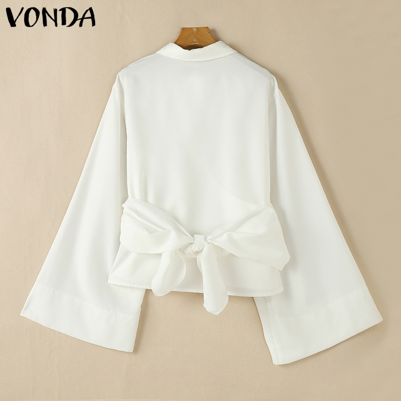VONDA%20Womens%20Leisure%20Commute%20Lapel%20Bell%20Long%20Sleeve%20Shirts%20Slanted%20Placket%20Solid%20Blouses%20(Korean%20Causal)%20-%20Image%206