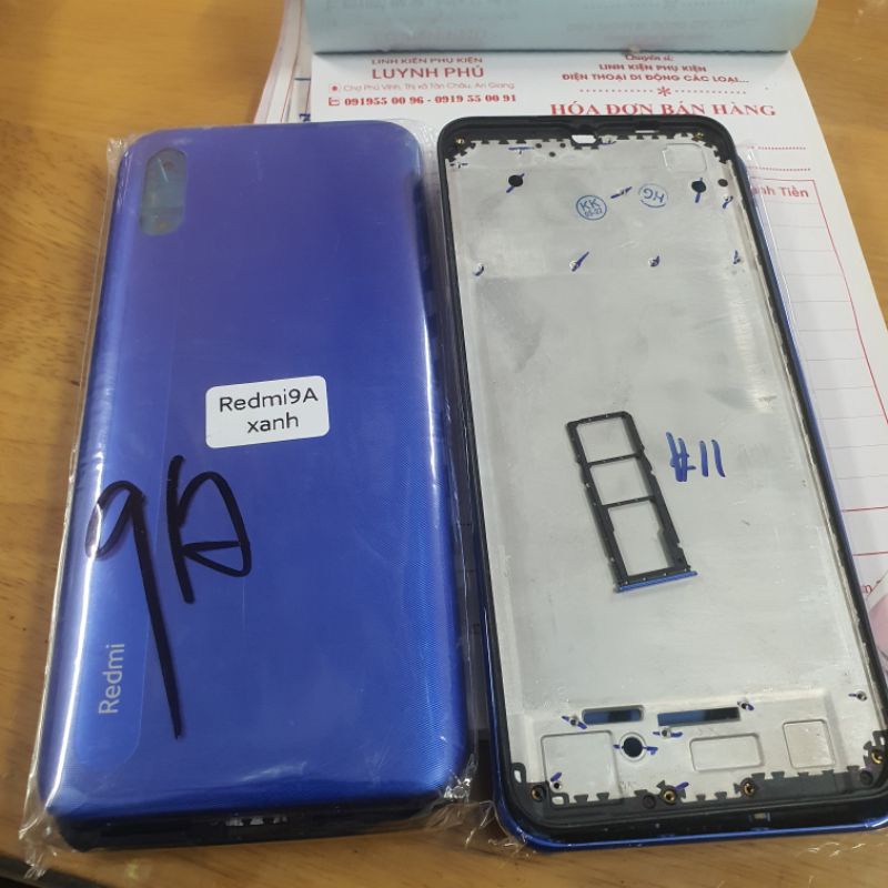 Vỏ redmi 9A có khay sim khung sườn