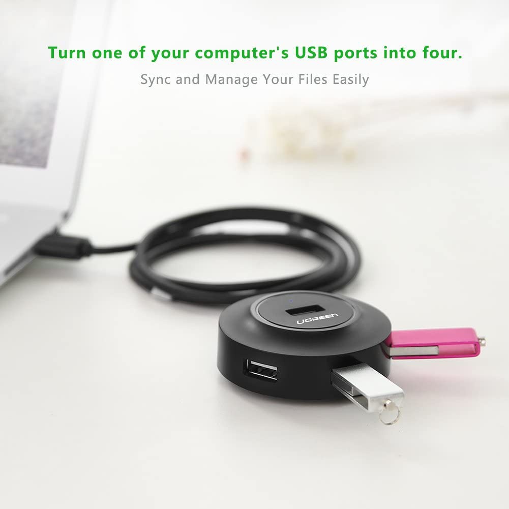 Bộ Hub Ugreen Chia 4 Cổng USB 2.0 , Dây Dài 1m , 20277