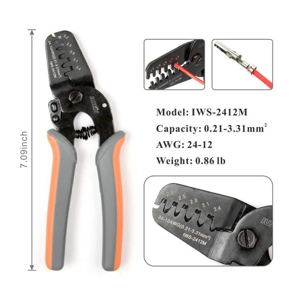 IWISS IWS-2820 JST-XH Connectors Kit Mini Hand Crimping Pliers Set ...