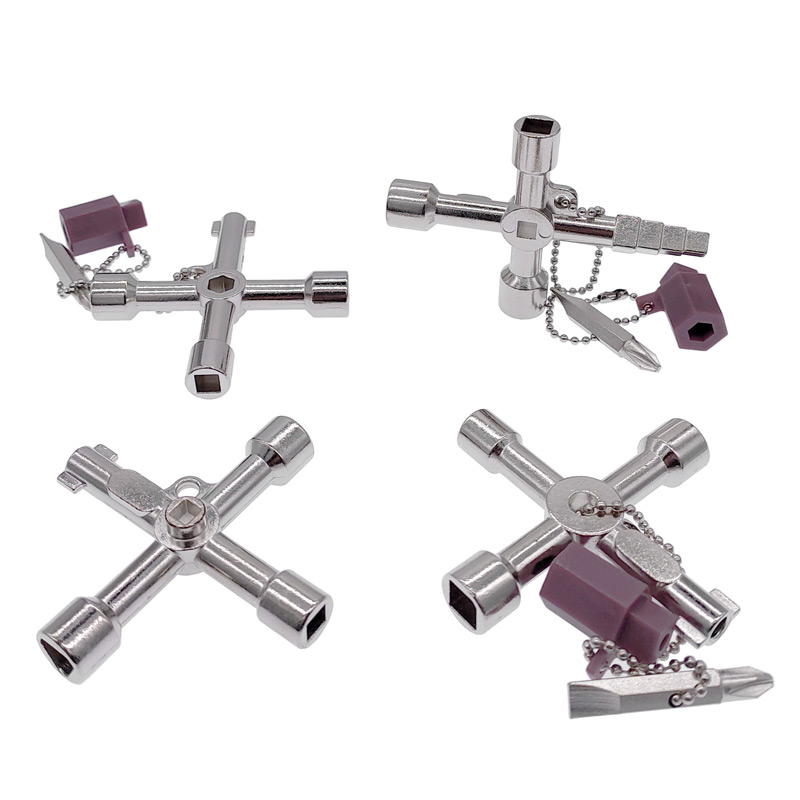 Cross Multi Function Key Electrical Cabinet Keys Triangle Wrench Train ...