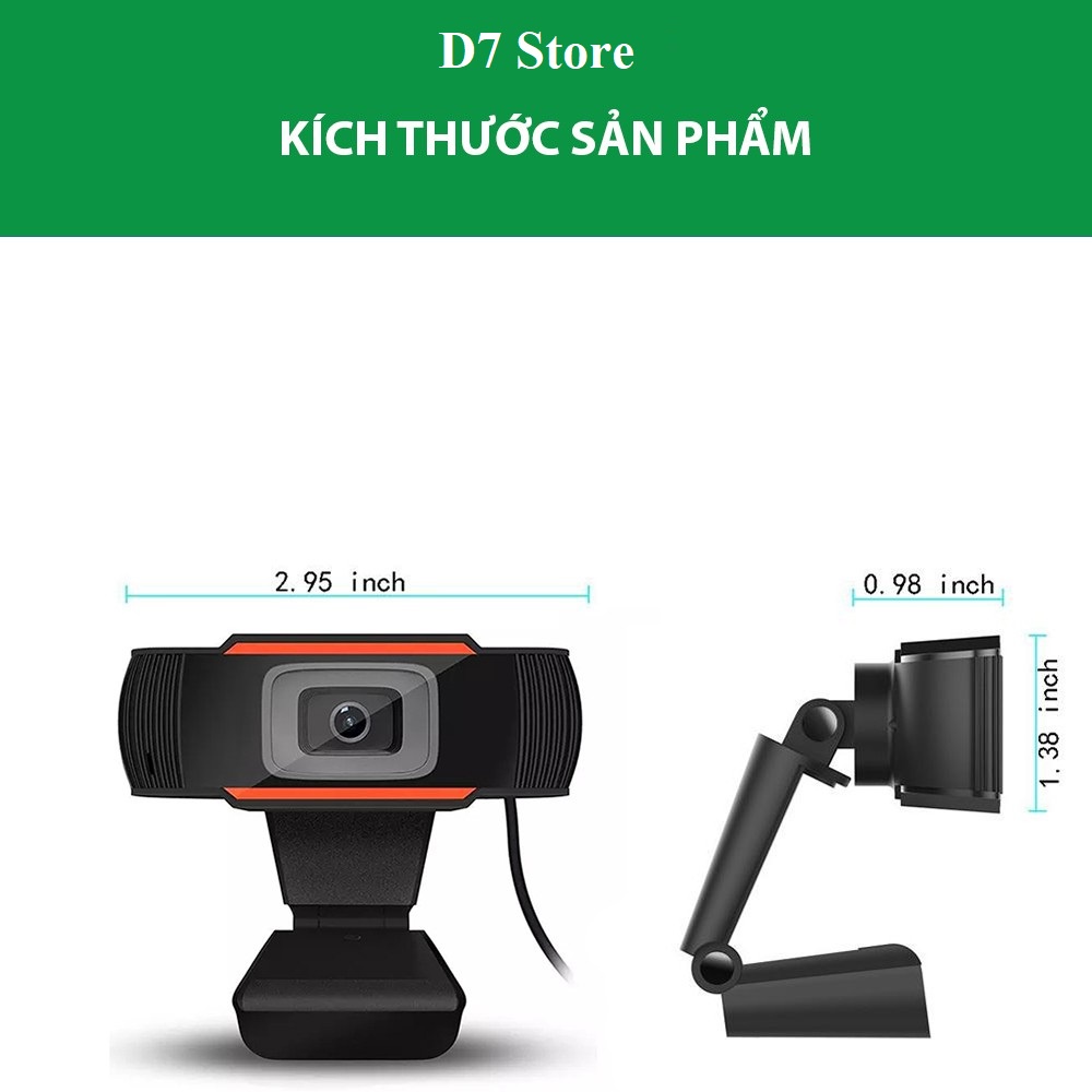 (BH12T) Webcam Có Mic - Webcam Máy Tính 720P Dùng Cho PC , Laptop - Bảo Hành 12 Tháng