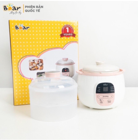 Nồi nấu cháo chậm Bear 0.8-1.6l
