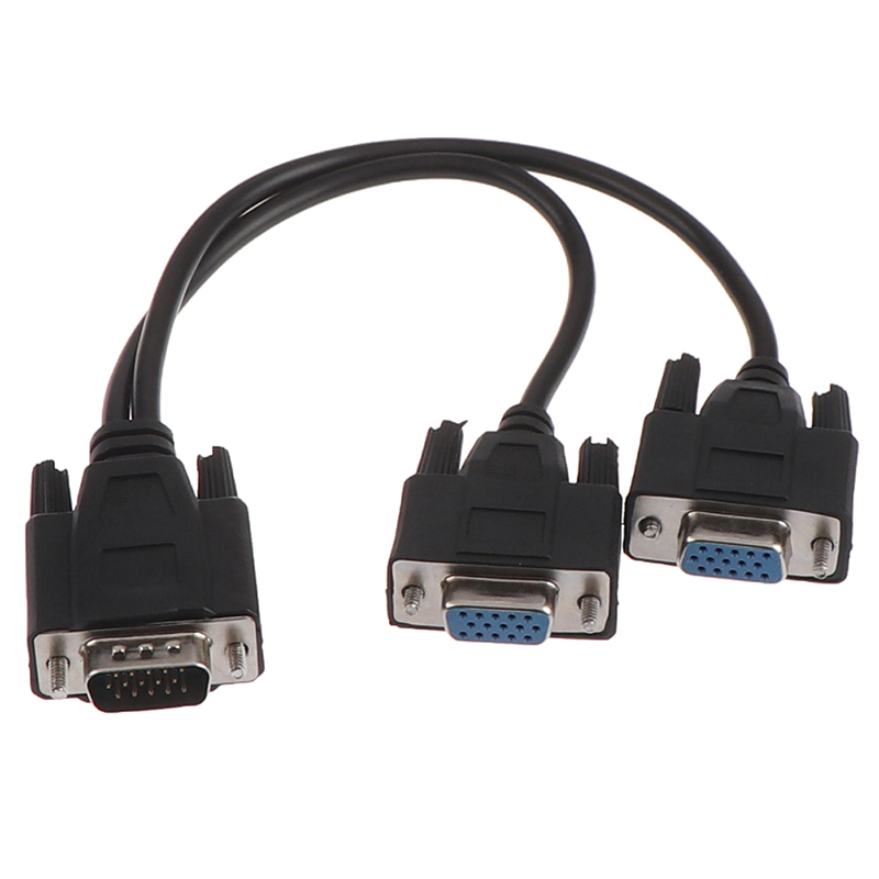 【VogueVenture】15Pin VGA Male To 2 Vga Svga Female Adapter Splitter ...