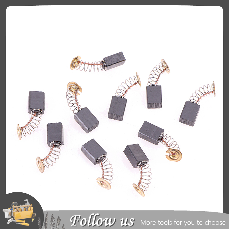 【FUN】 Blowing 10Pcs Angle Grinder Carbon Brushes 6*9*14mm Power Tool Electric Motor Spare Part