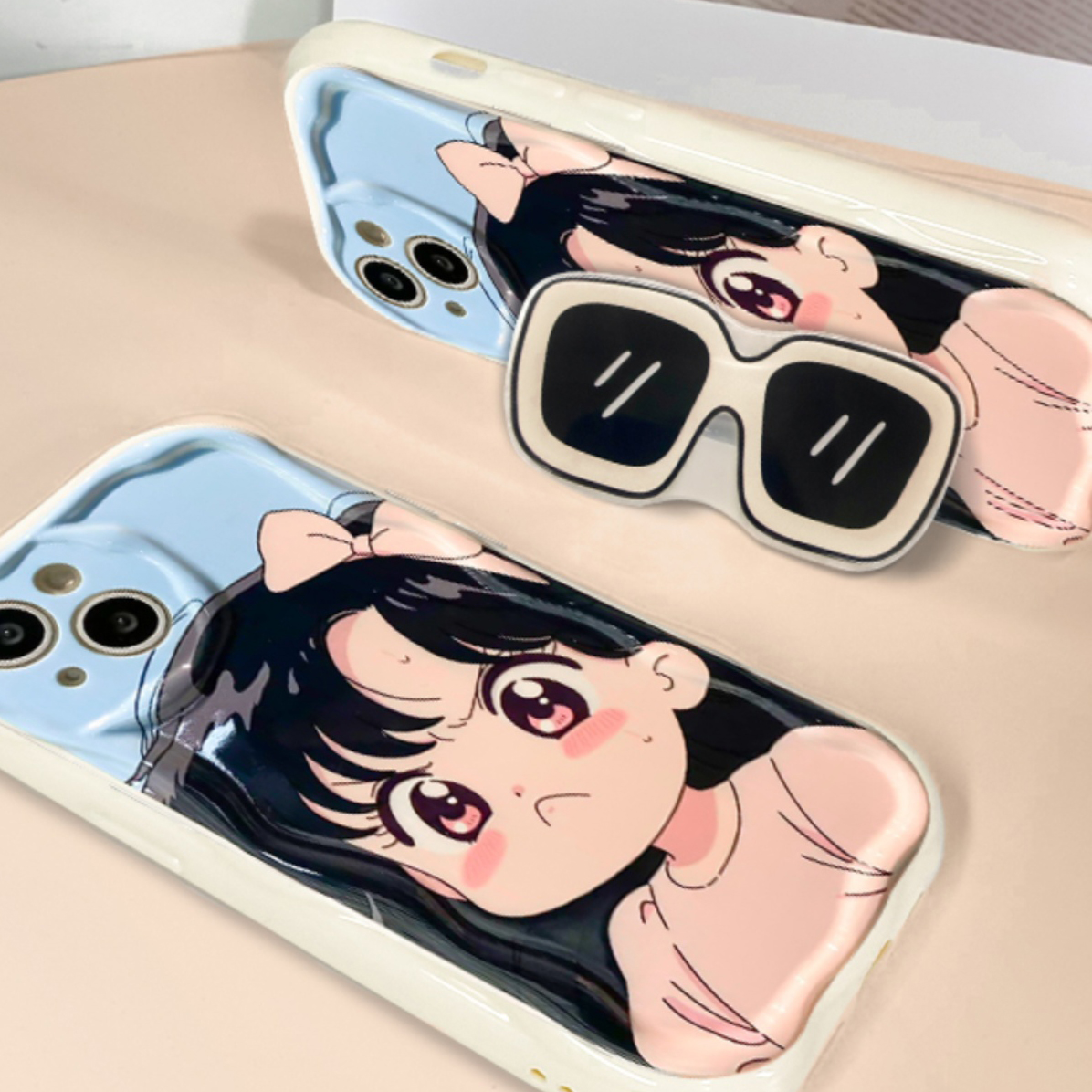 UCUC%20for%20Redmi%20Note%2013%204G%205G%20Note%2013%20Pro+%205G%20Xaomi%20Poco%20X6%20M6%20Pro%20Back%20Cover%20With%20Sunlasses%20Holder%20Cartoon%20Boy%20And%20Girl%20Cream%20Texture%20Wavy%20Edge%20Soft%20Silicone%20Phone%20Cases%20-%20Image%207