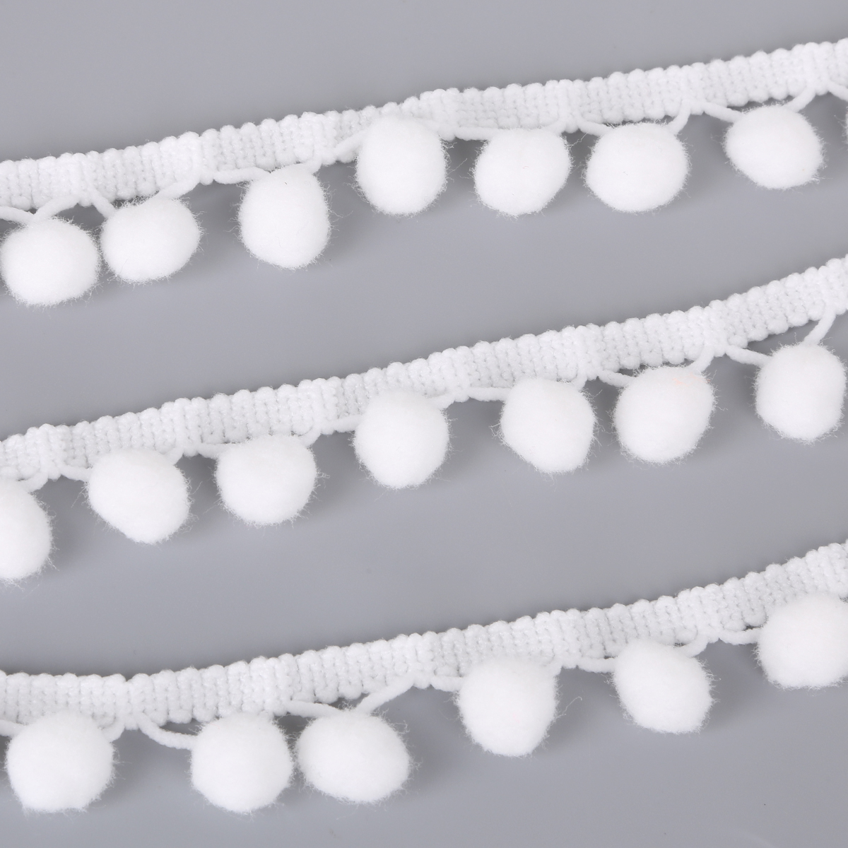 5 Yards Pom Pom Trim Ball 10 mm MINI Pearl Pompom Fringe Ribbon Sewing Lace Kintted Fabric Handmade DIY Craft Accessories. 