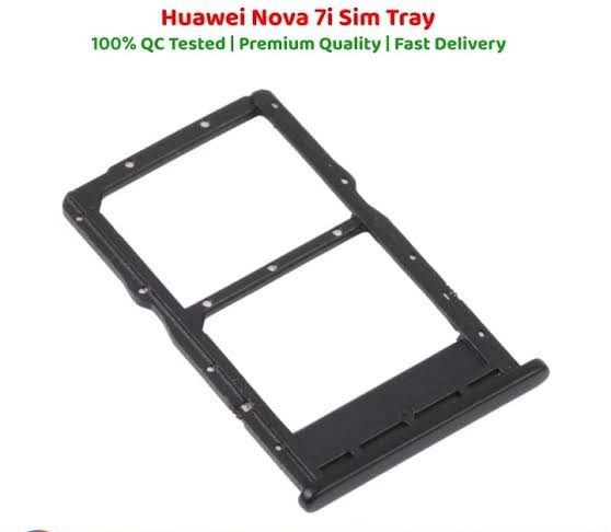 Huawei Nova 7i SIM Tray Sim Jacket Sim Slot Sim Door For Huawei Nova 7i - Black