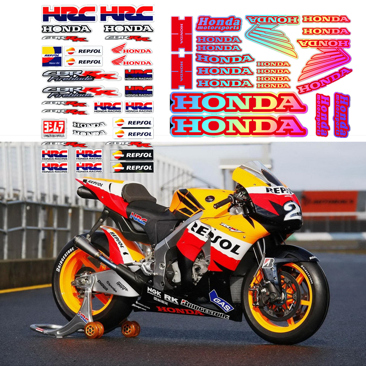 HRC Phản Quang Nhãn Dán Honda Cho Nhãn Dán Và Đề Can Xe Máy