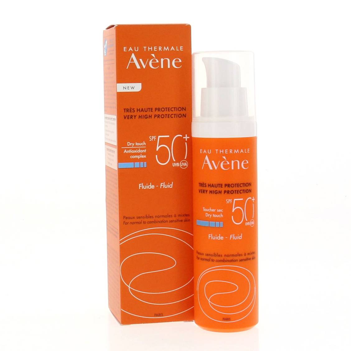 Kem chống nắng avene fluide- fluid very high protection spf 50+ cho da thường da khô