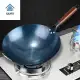 GJURD Anti-scalding Chinese Traditional Iron Wok Round Bottom Wooden Handle Iron Pot Kitchen Cookware Non-stick Frying Pan Restaurant. 