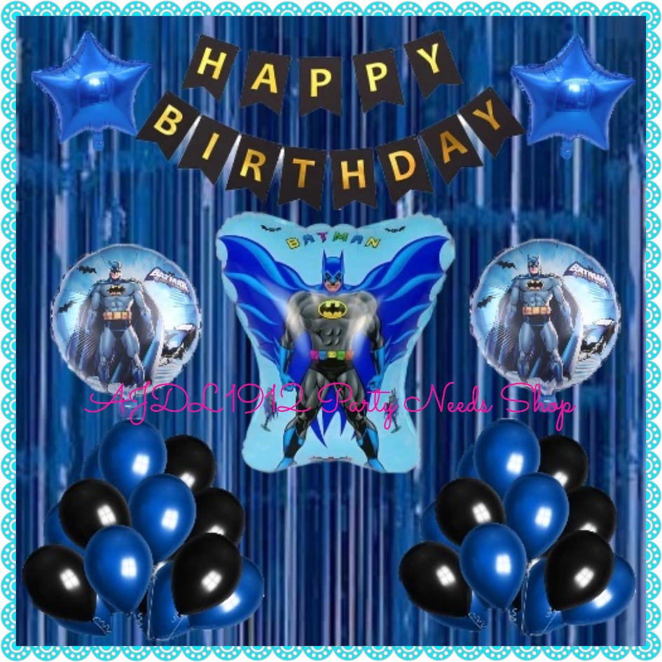 Birthday Set #ok Batman Theme Party Decoration blessings [Please See  Descriptions] | Lazada PH
