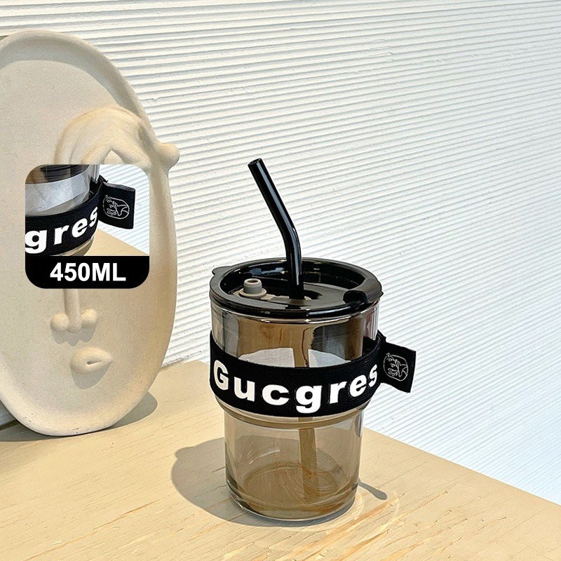 450ml%20Coffee%20Mug%20Simple%20Heat%20Resistant%20Glass%20Cup%20With%20Lid%20And%20Straw%20Transparent%20Tea%20Cup%20Juice%20Milk%20Cups%20Breakfast%20Mug%20MIRRORRR%20-%20Image%204