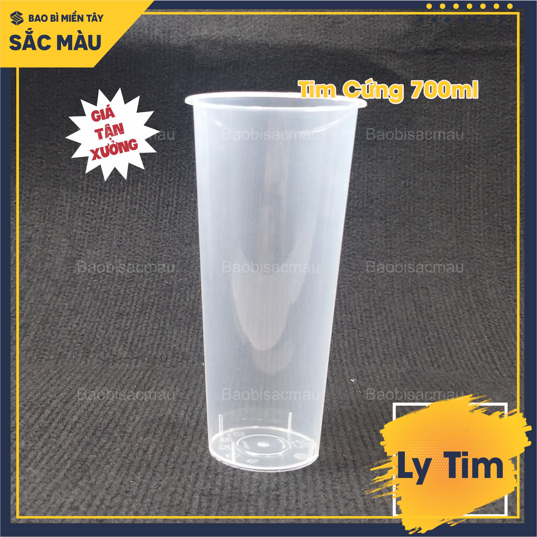 Sỉ 50 cốc/ ly nhựa tim 500ml và 700ml