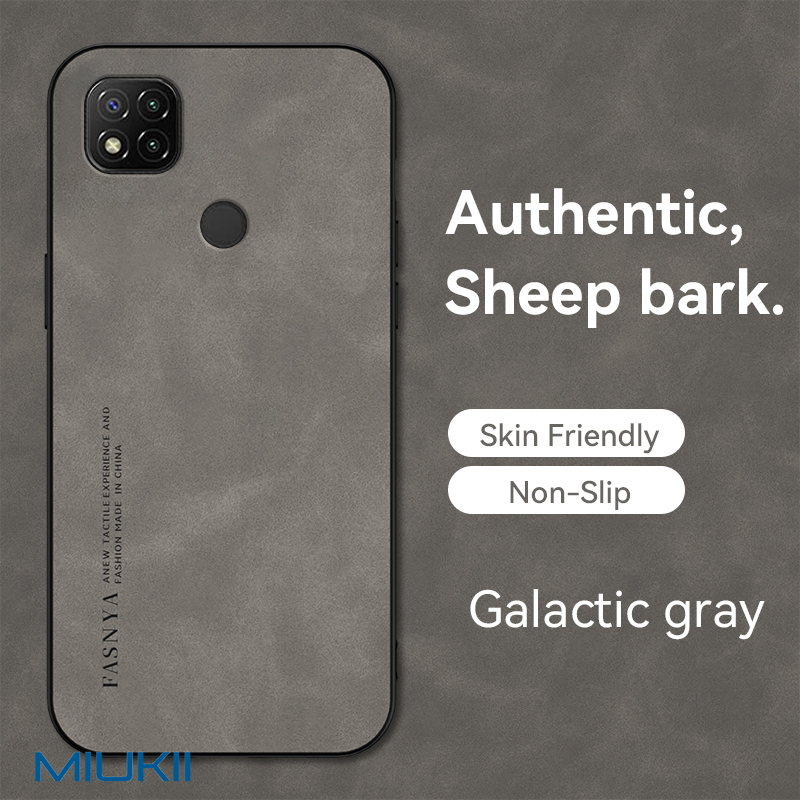 Case redmi 9c soft phone case authentic camera protection luxury leather cover sheep bark casing for xiaomi redmi9c m2006c3mg m2006c3mt