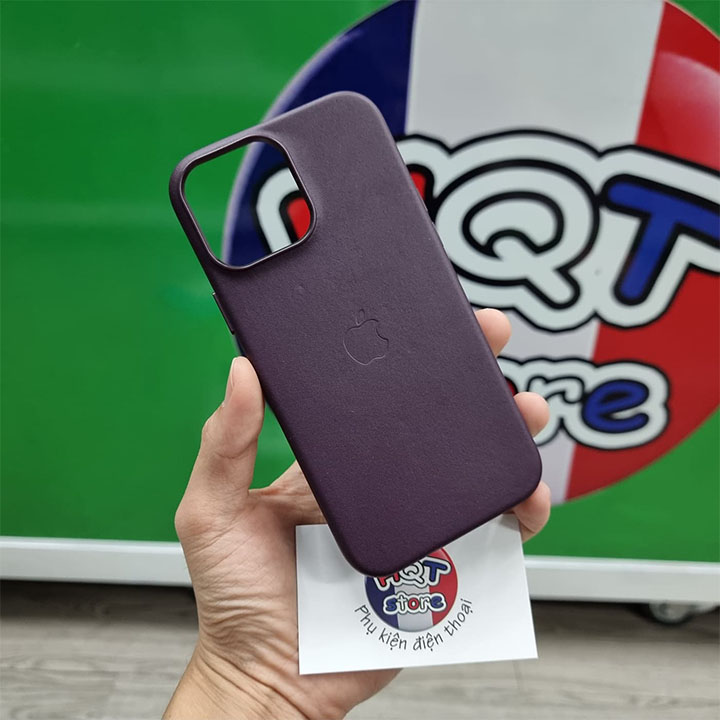 Ốp lưng da Leather Case Magsafe cho IPhone 13 Pro Max / 13 Pro (Da Bò Thật)