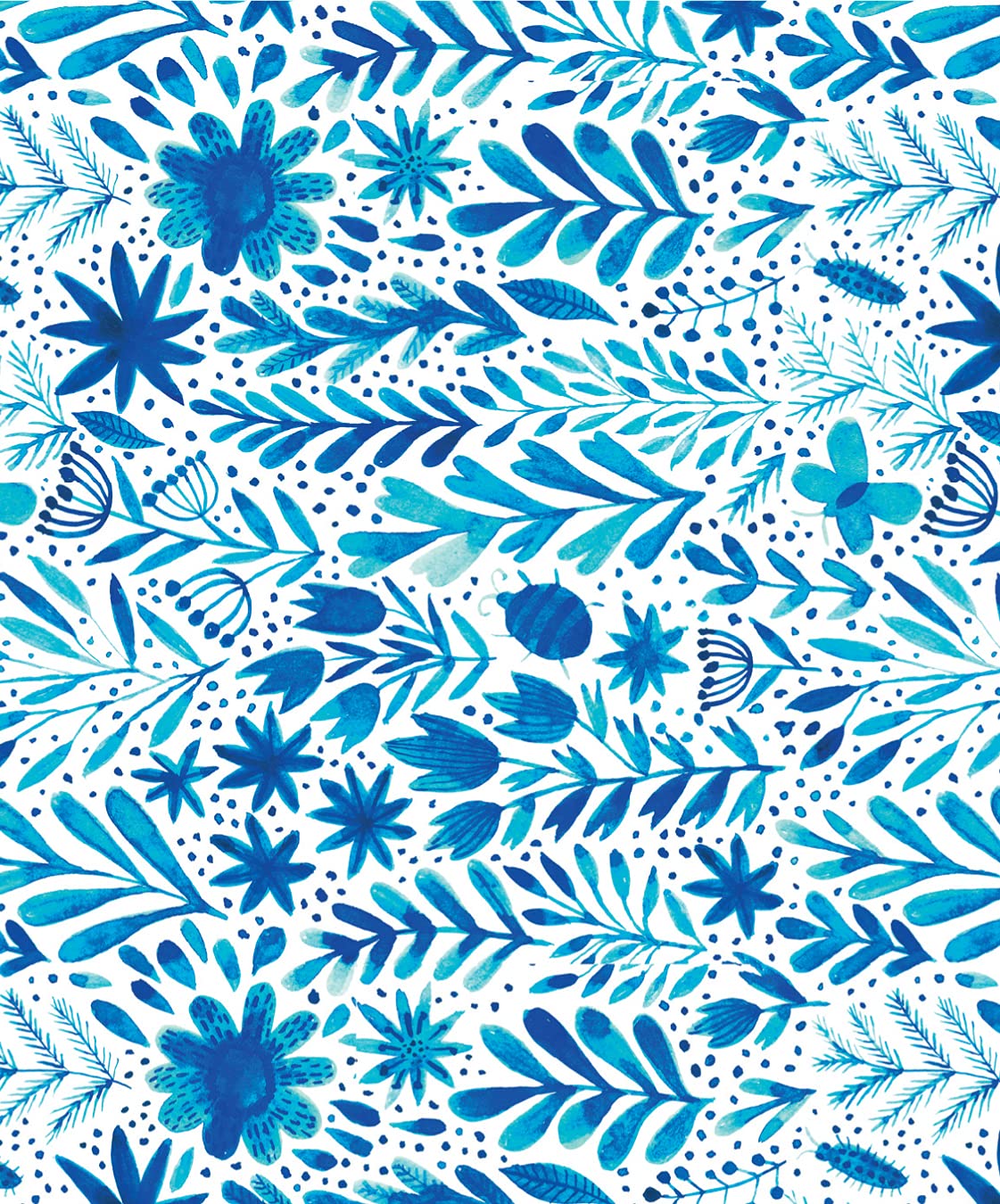 Sách Ngoại Văn - Fahasa - Blue & White Note Cards, 24 Blank Cards: 8 Unique Designs With 25 Patterned Envelopes