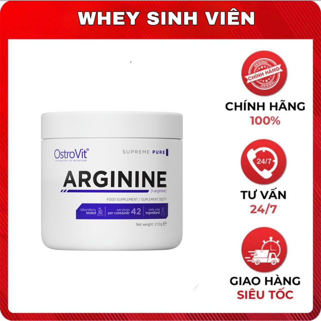 Thực phẩm bổ sung tăng sức mạnh và phục hồi cơ ostrovit arginine 210g