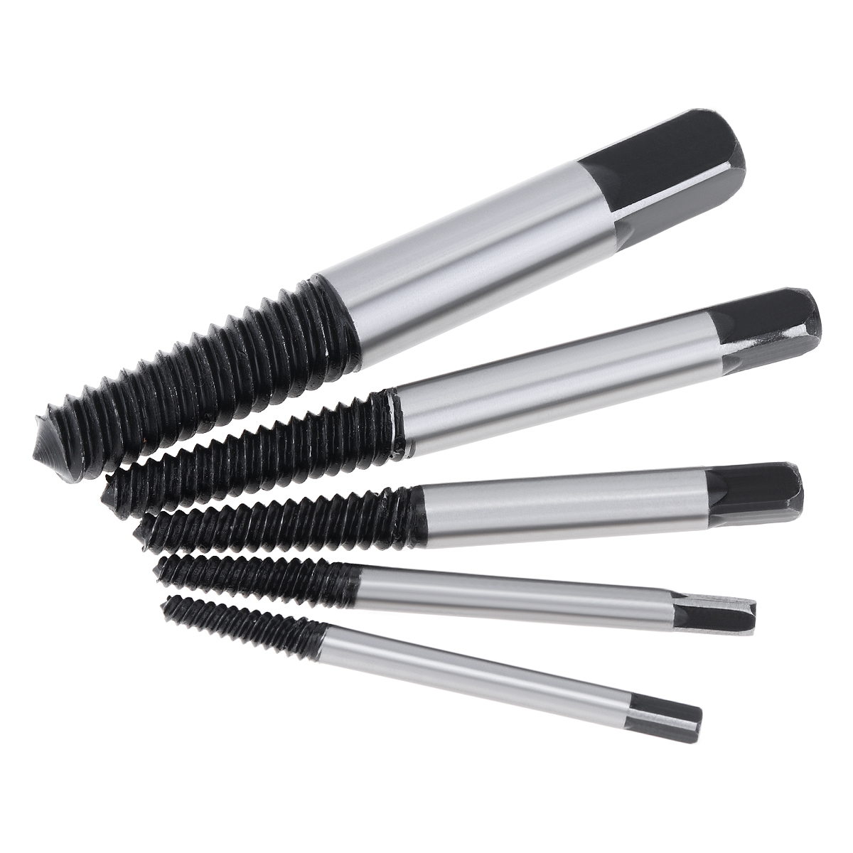 5pcs Screw Extractors Center Drill Bits Guide Set Broken Damaged Bolt Remover Hex Shank And Spanner Removal Speed Easy Set