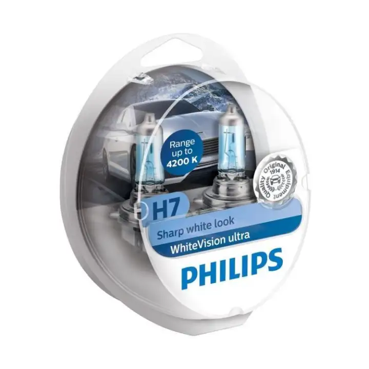 h7 philips whitevision ultra 4300k headlight headlamp halogen bulb for cars and motorcycles lazada singapore