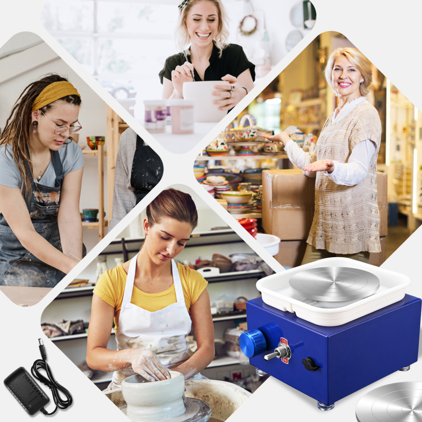 Mini Ceramic Wheel, Ceramic Wheel 6.5cm/10cm Rotary Table Mini Ceramic Machine Electric Ceramic Wheel DIY Clay Tool With Tray For Ceramic Work Ceramic Clay Art Crafts