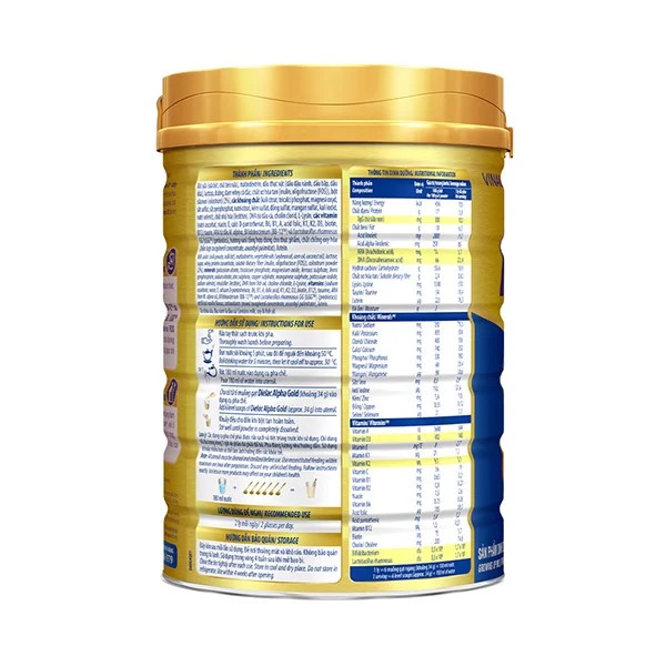 Sữa bột Dielac Alpha Gold 4 - lon 850g (cho trẻ từ 2- 6 tuổi) Sữa non