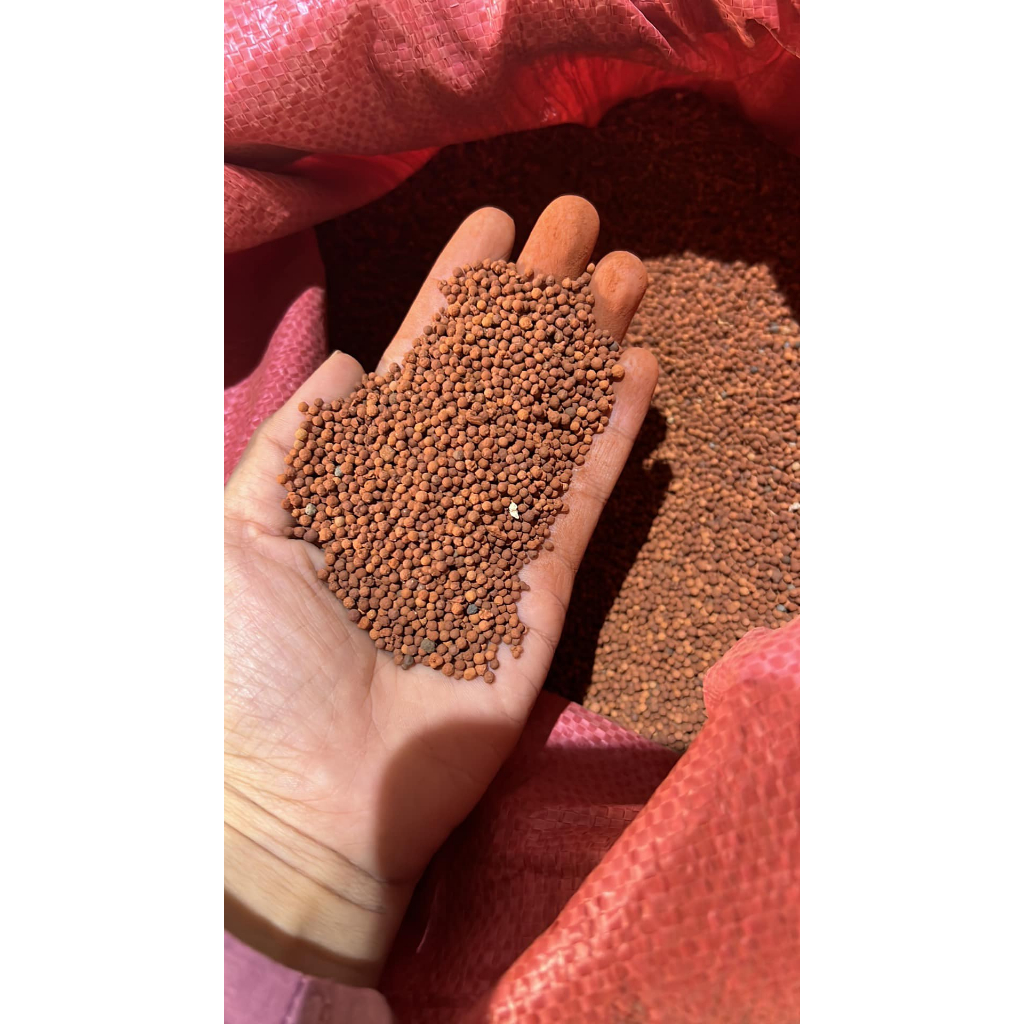 500g hạt gốm nền loại tròn đẹp màu đỏ/đen, lót nền hồ cá, tép, thủy sinh