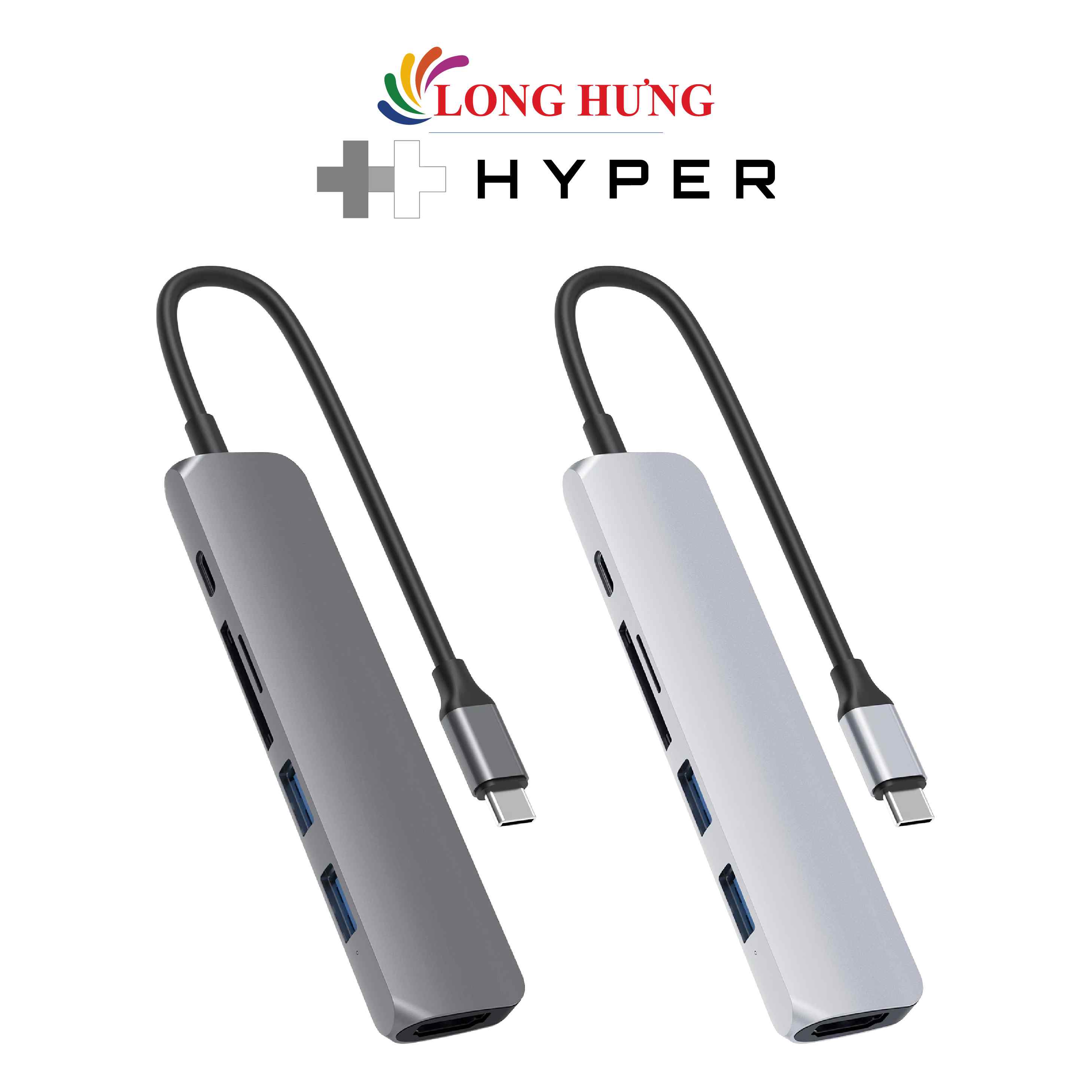 Cổng chuyển đổi HyperDrive Bar 6-in-1 USB-C Hub HD22E - Hàng chính hãng thumbnail