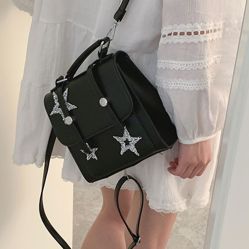 Deere Jack Sparkling star backpack New trendy niche silver student backpack Shoulder bag
