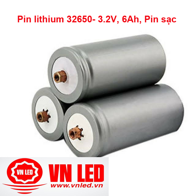 Pin lithium 32650 – 3.2V, 6Ah, Pin sạc Lithium sắt, tặng kèm ốc, vít