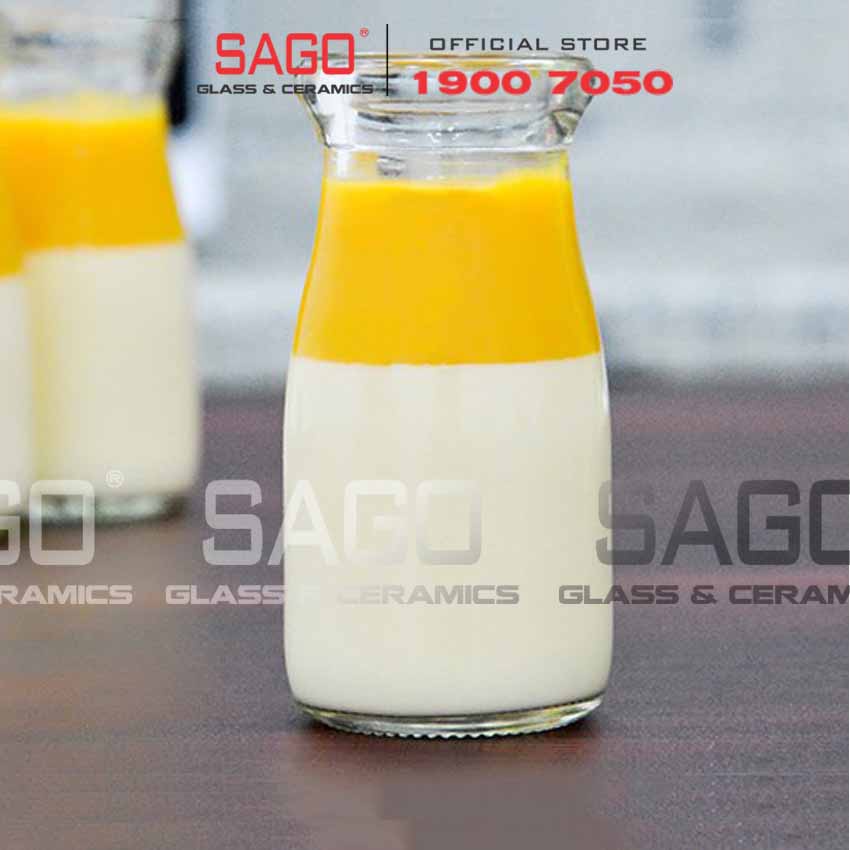 Combo 06 hũ pudding cao 100ml , 200ml nắp nhựa | hũ sữa chua thủy tinh