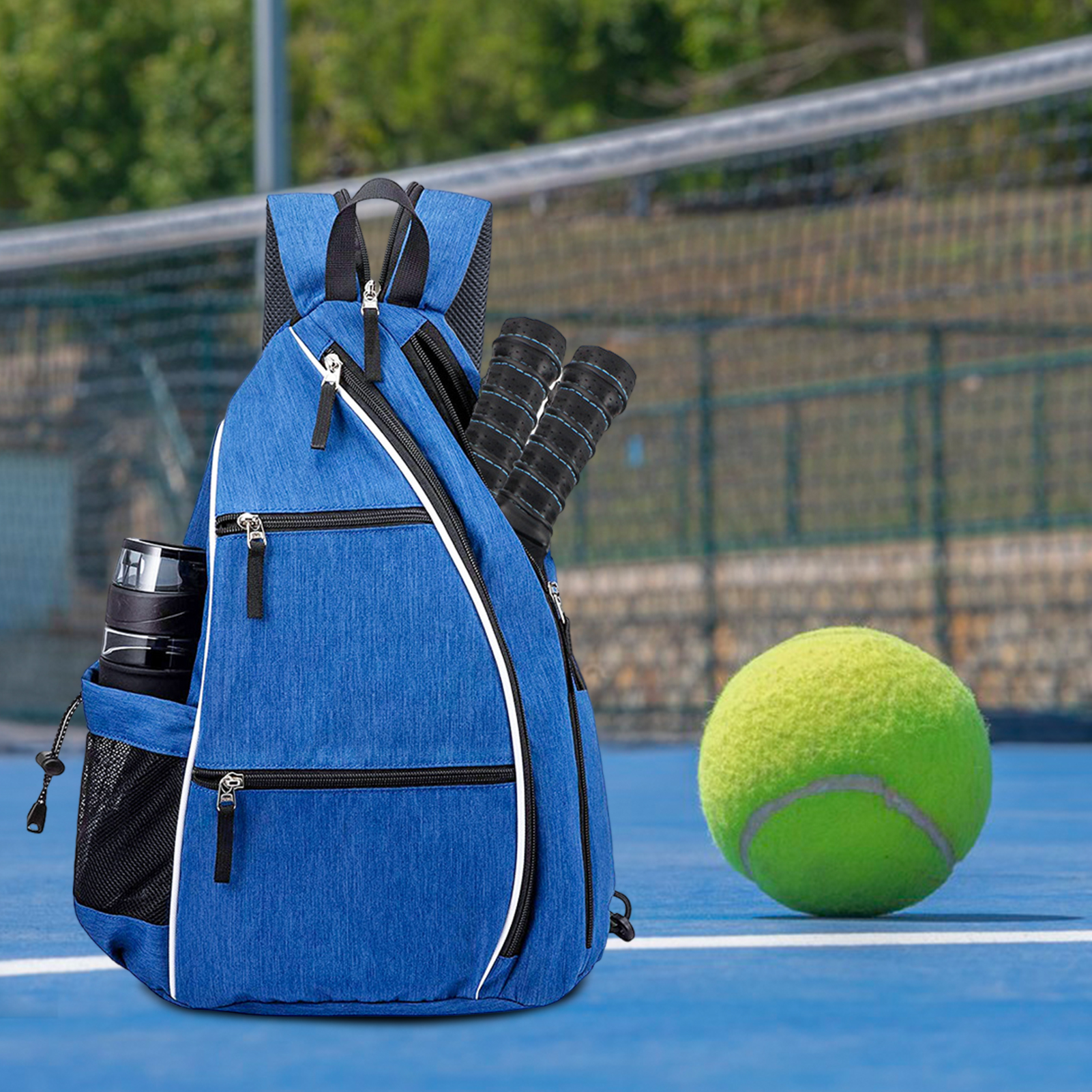 SClementt® Pickleball Racket Backpack Breathable Pickleball Racket Bag Premium Pickleball Paddle Backpack with Mesh Pocket Waterproof Badminton Table Tennis Racket Storage Bag for Outdoor Sports Adjustable