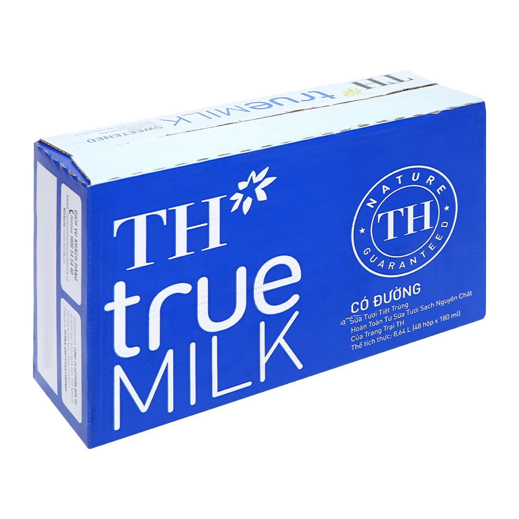 Sữa tươi TH True Milk Có Đường 180ml