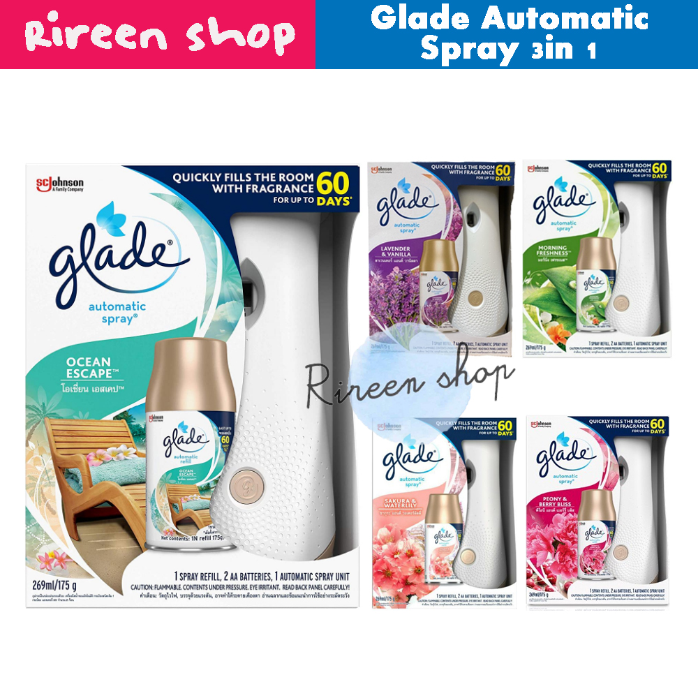 Glade Automatic Spray 3 in 1 เครื่องพ่นสเปรย์น้ำหอมอัตโนมัติ พร้อม