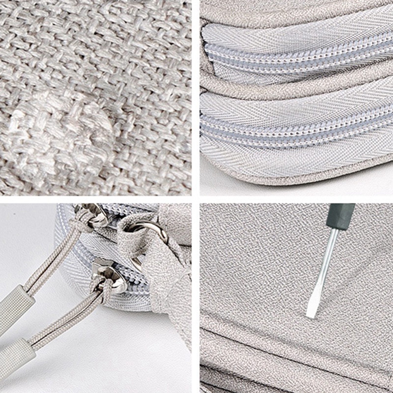 Double Layer Travel Organizer Portable Cable Storage Pouch Gadget Bag Waterproof