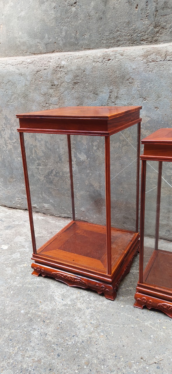 Tủ kính trưng đồ gỗ hương (25*25 cao 35cm)
