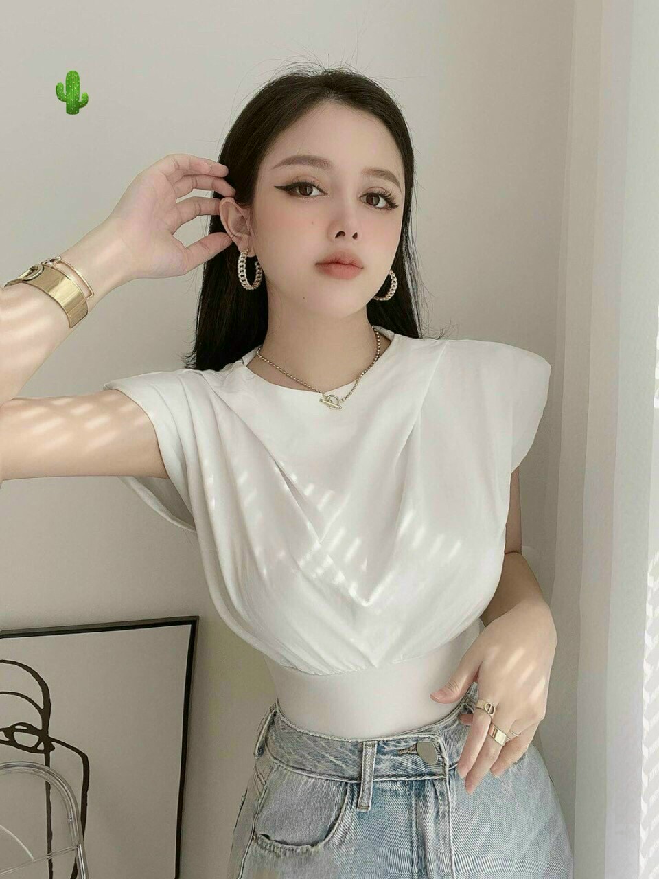Áo thun cánh dơi cổ tròn không tay nhìn cute ttpk0328