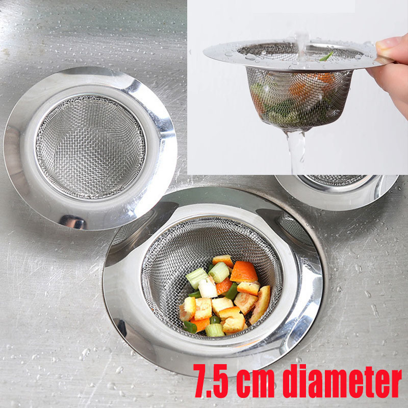 Kitchen Stainless Steel SINK GARBAGE STRAINER SIZE 7.5 cm diameter