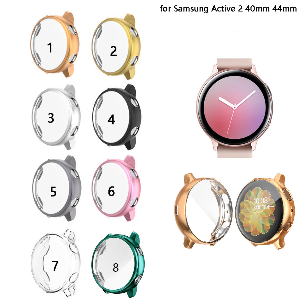 Ốp Mềm Bảo Vệ Màn Hình TPU Cho Samsung Galaxy Watch Active 2 40Mm 44Mm thumbnail