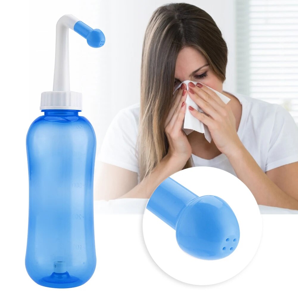 500ml Child Adult Nasal Rinse Cleaner Irrigation Nasal Wash Bottle Nose ...