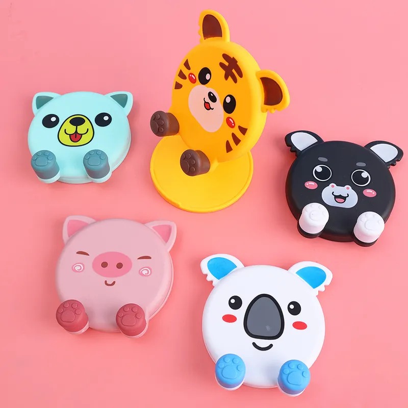 Universal Cute Desktop Mobile Phone Holder Stand for IPhone IPad Adjustable Tablet Foldable Table Cell Phone Bracket Stands