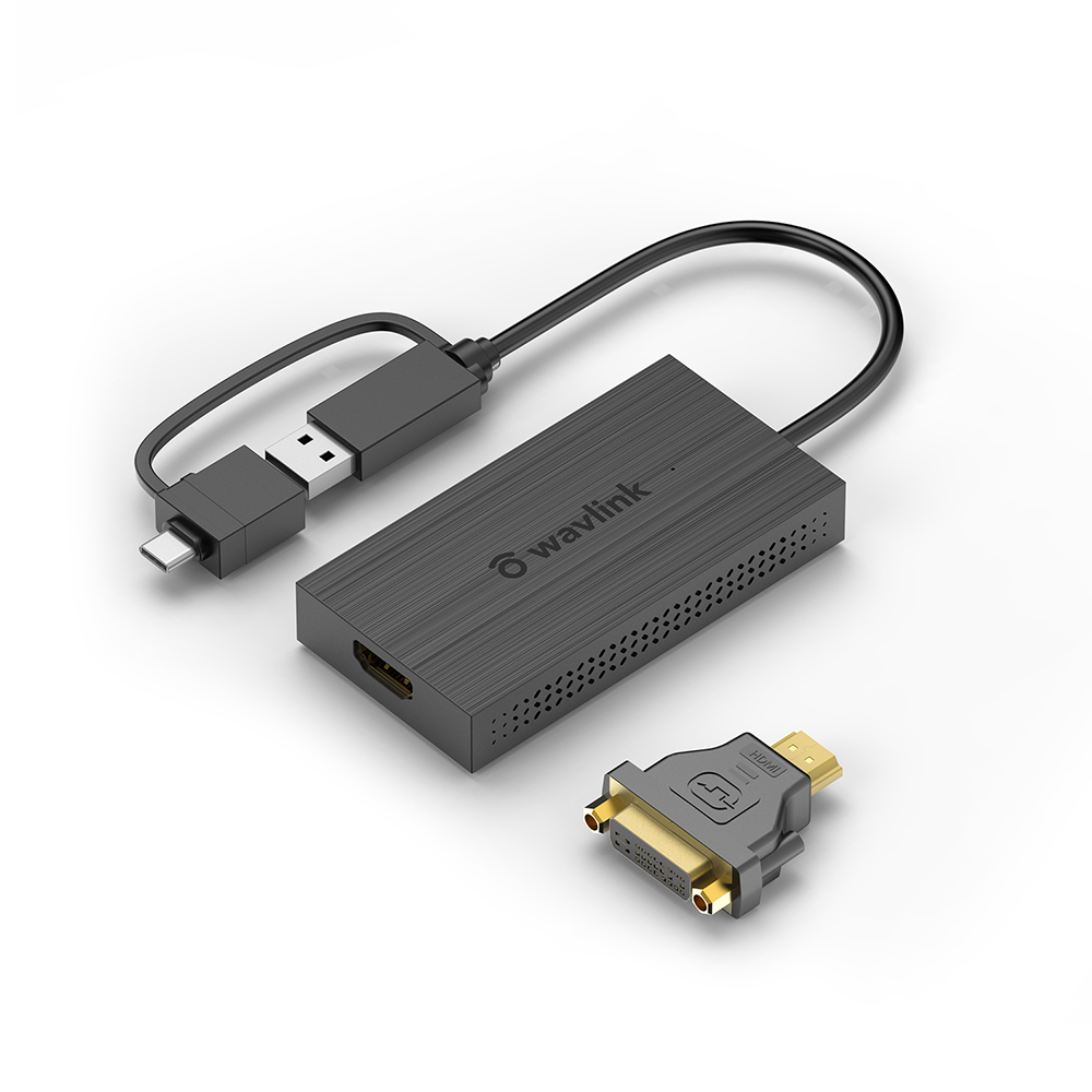 Hdmi Splitter In Out WAVLINK USB To Dual HDMI