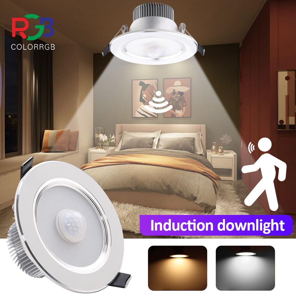 3W 5W 7W 12W Induction Lamp LED Motion Sensor Downlight Ceiling Light