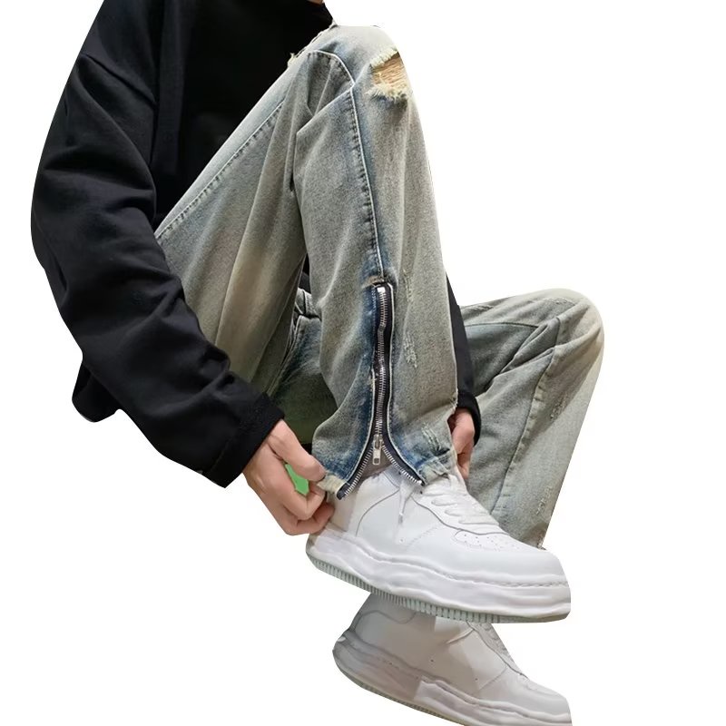 利Quần jeans Dài Xẻ Tà Thời Trang Dành Cho Nam