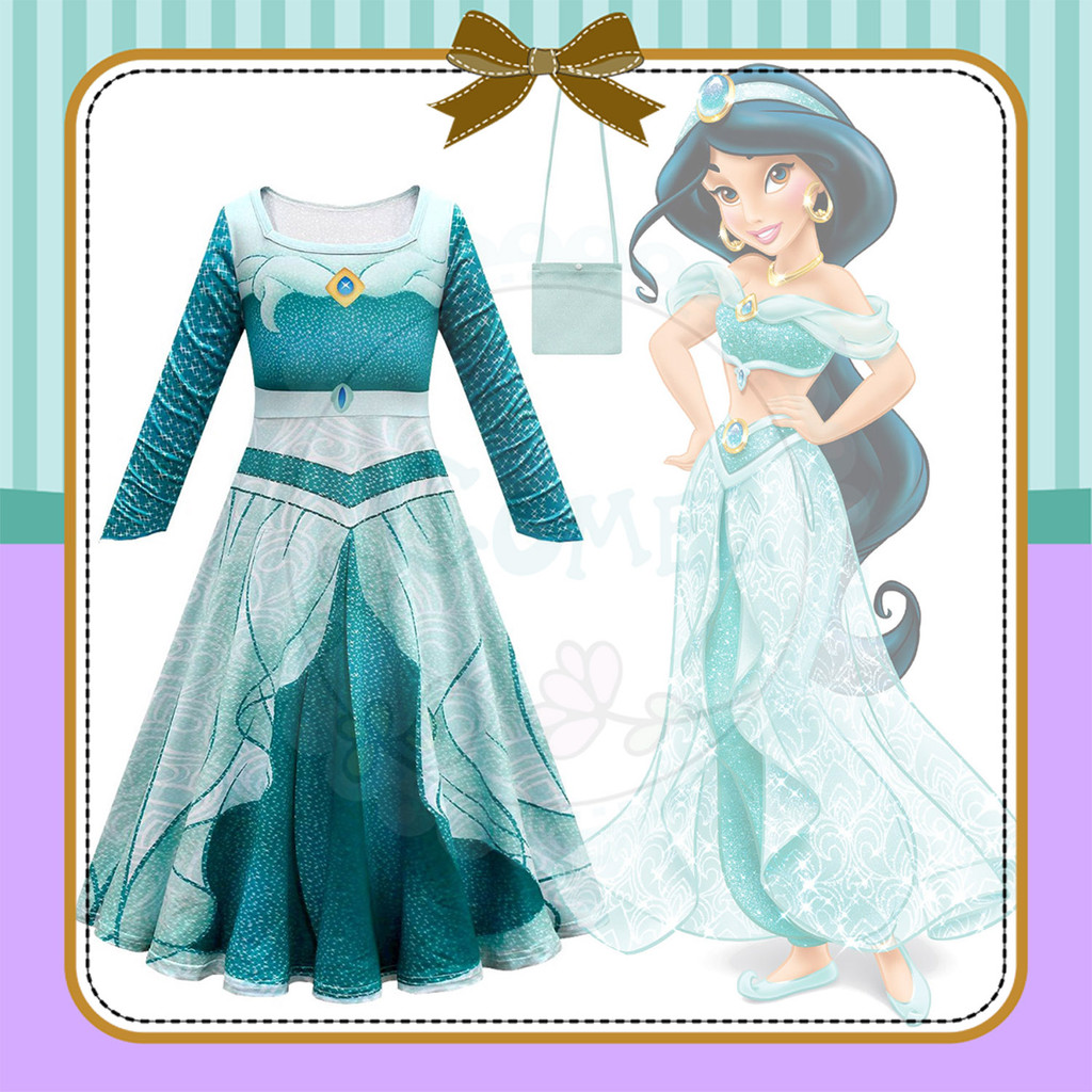 strapless open back dress Deluxe Jasmine Girls Costume
