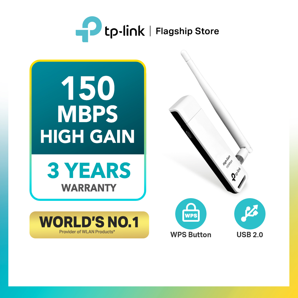 TP- LINK TL-WN722N N150 High Gain USB Wireless WiFi Adapter | Lazada  Singapore