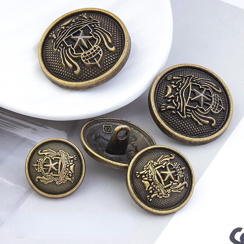 Retro Pearl Gold Metal Button Rhinestones Coat Buttons for Women DIY  Clothing Suit Sewing Sew on Botones Accessories-10-20MM 5pcs :  : Home & Kitchen